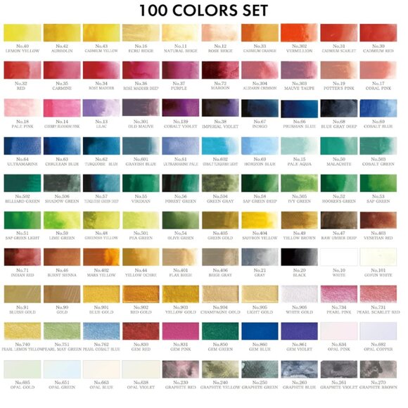 Kuretake Gansai Tambi 100 Watercolour Set - Picture 6 of 15